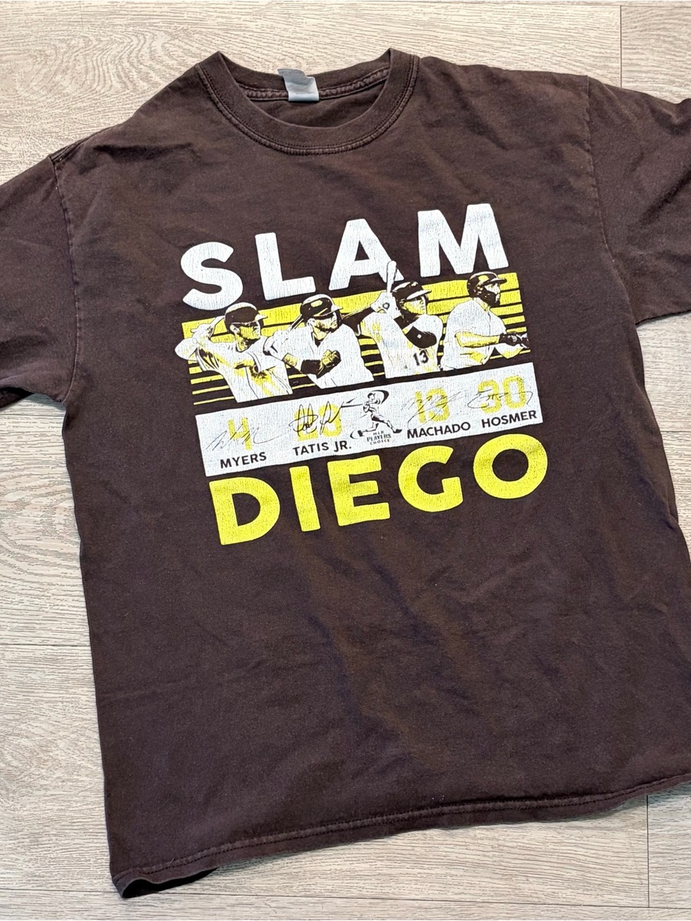 San Diego 'SLAM DIEGO' Brown & Yellow Graphic Tee